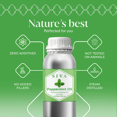 SIVA ORGANICS Peppermint Oil diffuser setup for uplifting aromatherapy sessions.