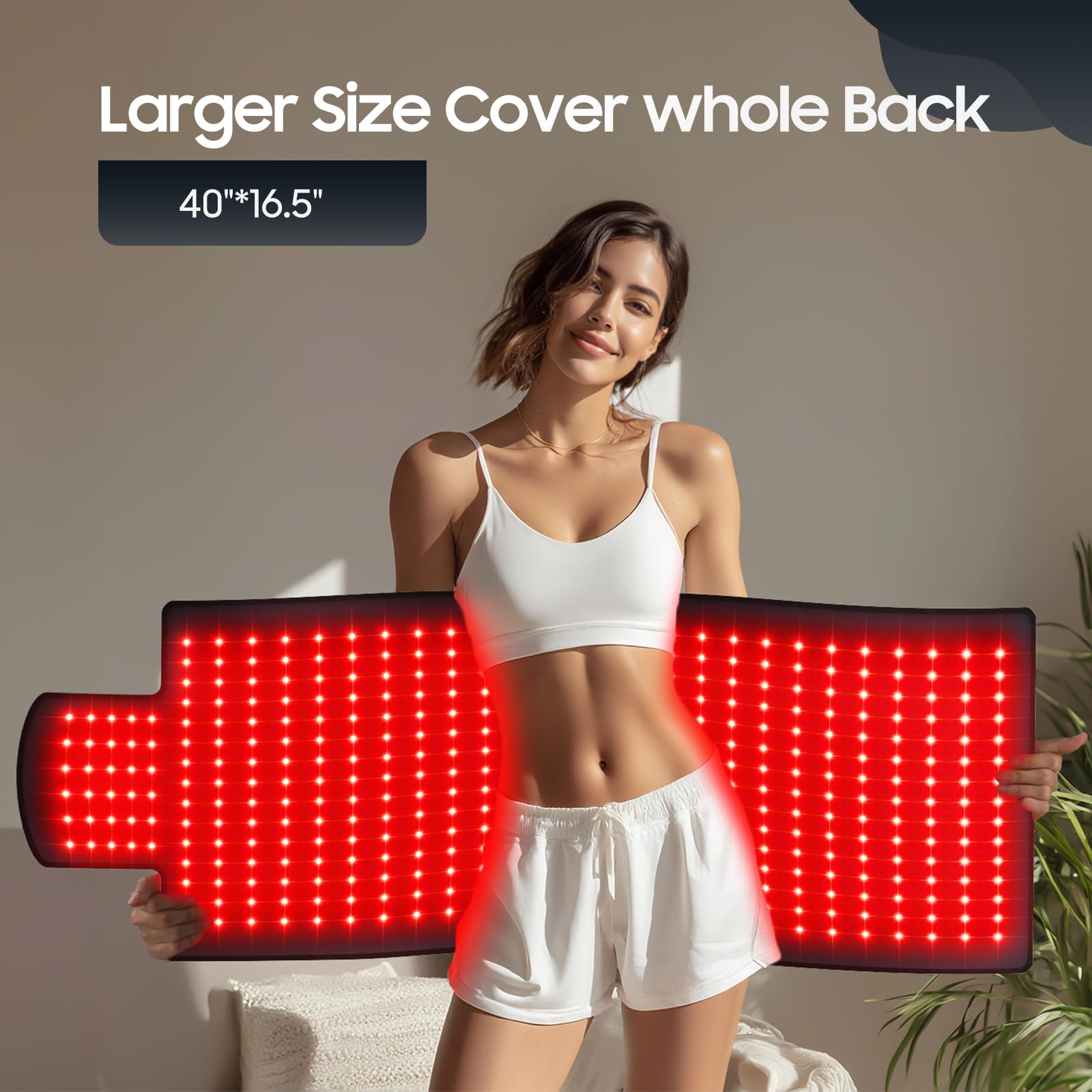 Siyiteng red light blanket with adjustable controller enables custom sessions.