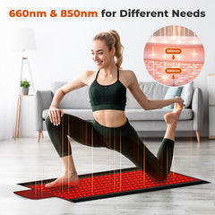 Siyiteng red light therapy mat control panel enables precise timing.