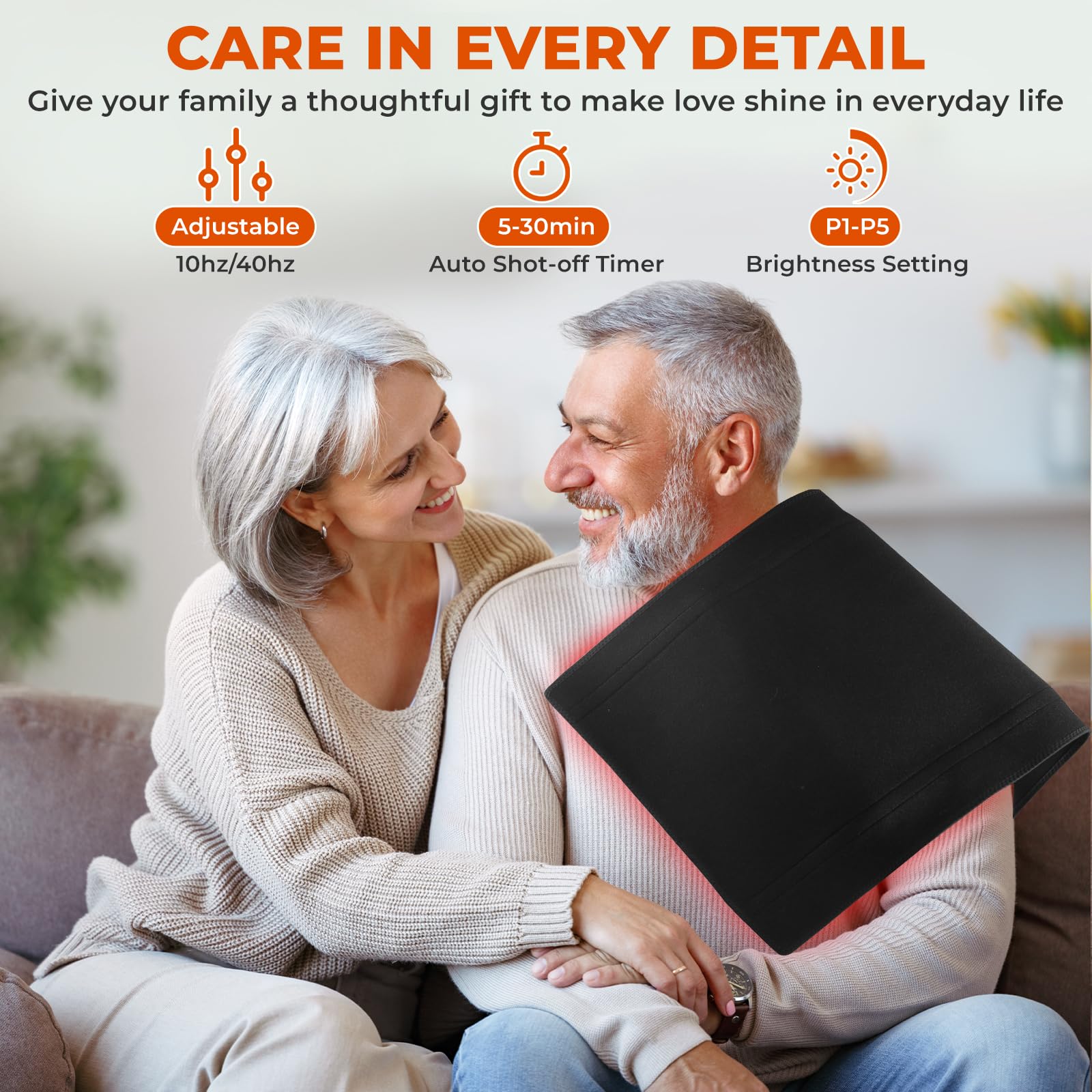 Siyiteng red light therapy mat LED close-up displays 210 LEDs.