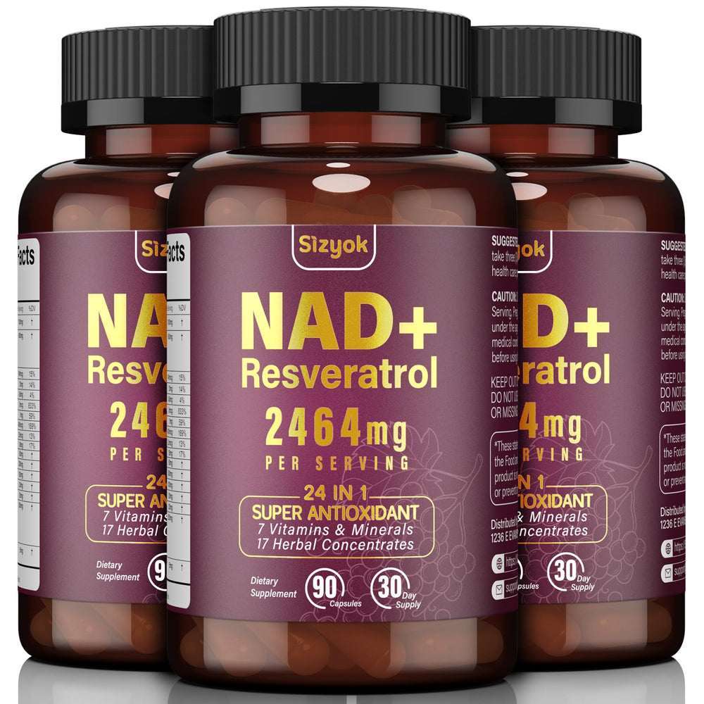Sizyok NAD+ 1100mg liposomal bottle for daily energy support and aging wellness