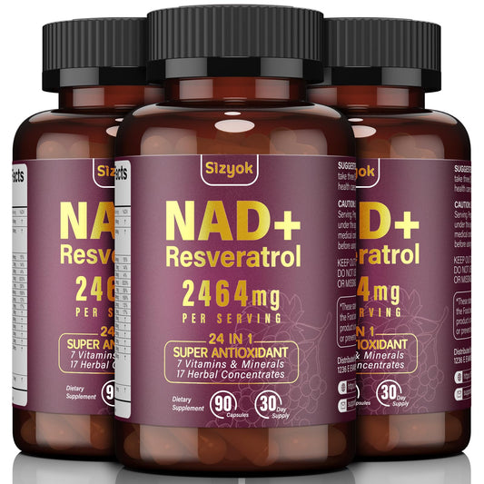 Sizyok NAD+ 1100mg liposomal bottle for daily energy support and aging wellness