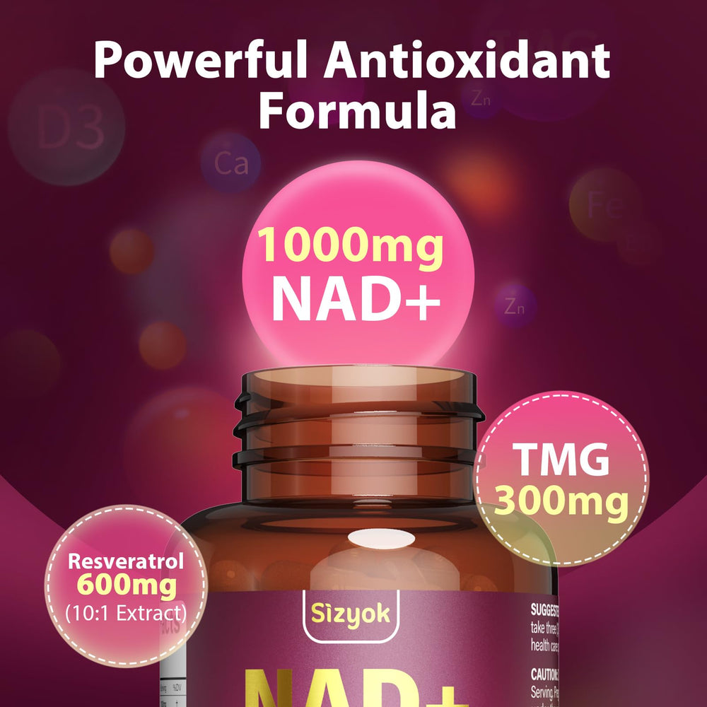 Sizyok Pterostilbene and Quercetin blend visualizing antioxidant synergy