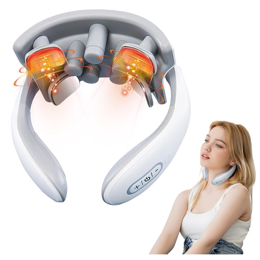 Sjdbeoqml neck massager with heat provides targeted relief during long work sessions