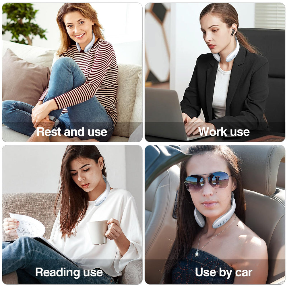 Sjdbeoqml portable neck massager suitable for travel and quick relief