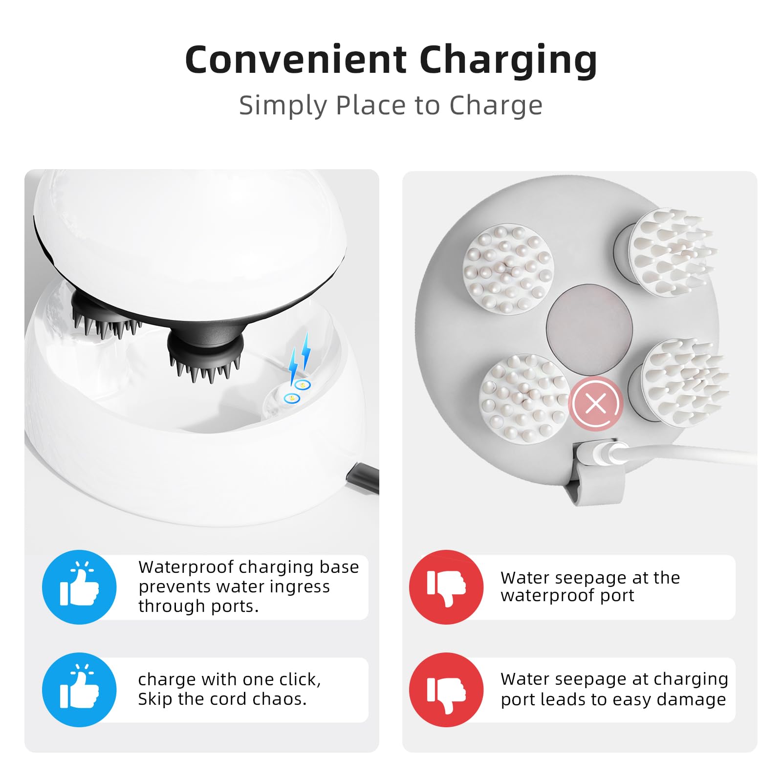 SJKMIR removable massage nodes for easy cleaning