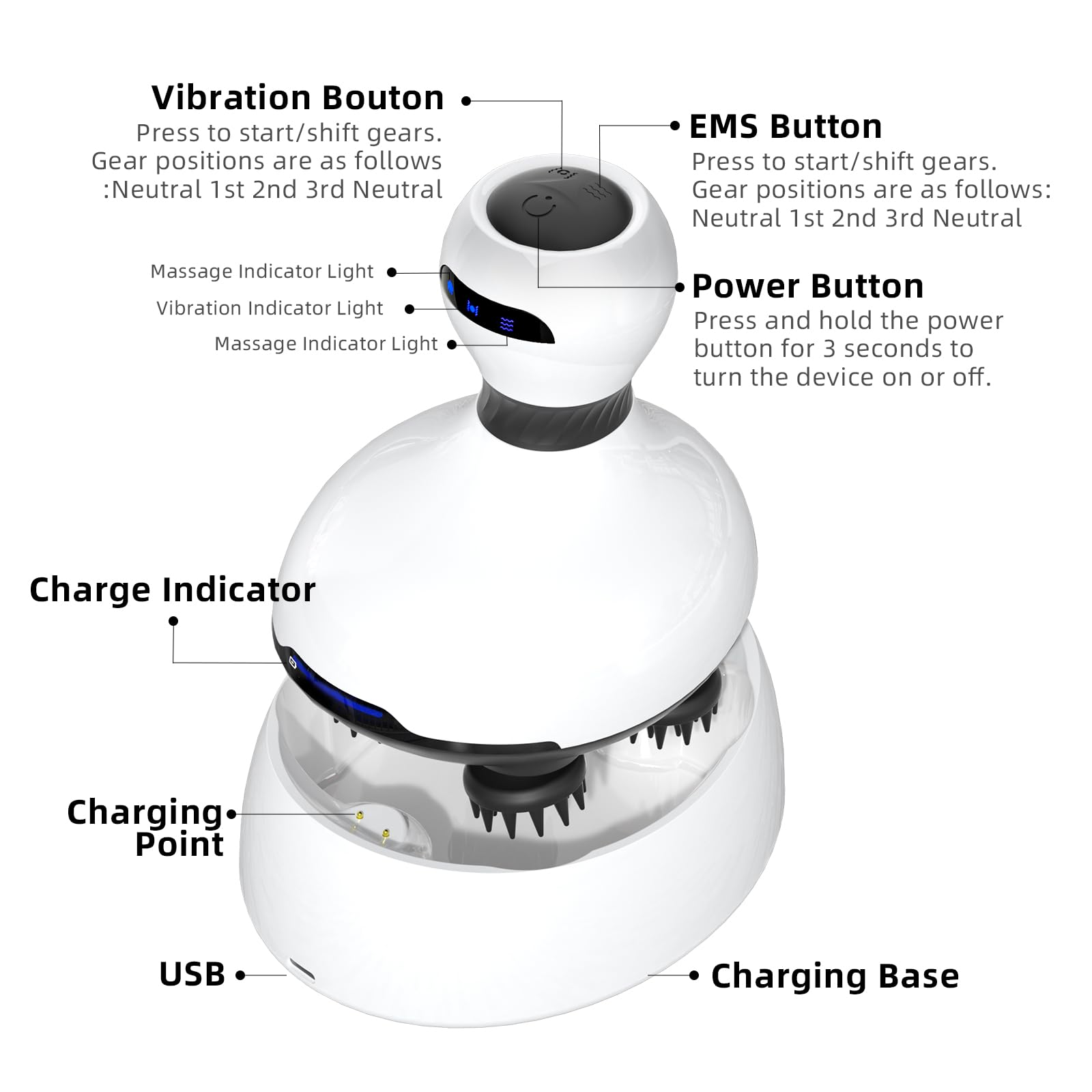 SJKMIR Type-C magnetic charging dock for cable-free charging