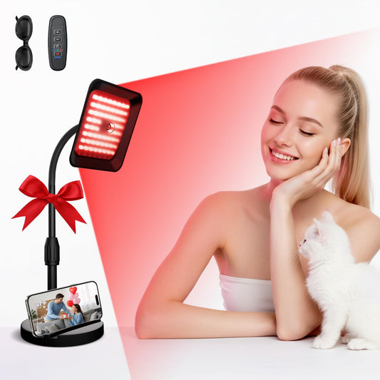 sjzxuv red light therapy face with 360° head for targeted sessions at home