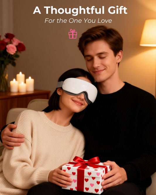 SKG Eye Massager Foldable Design: compact and portable for home or travel.