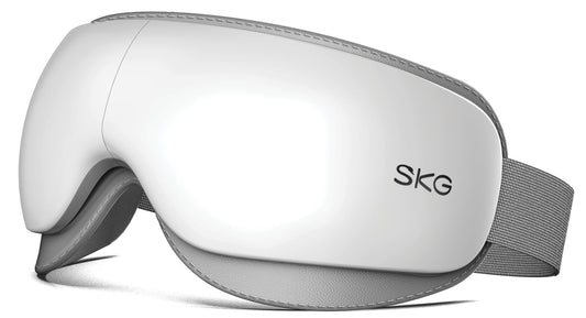 SKG Eye Massager with Heat: adjustable heat levels for soothing relief.