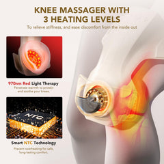 Three heating levels provide adjustable warmth for knees
