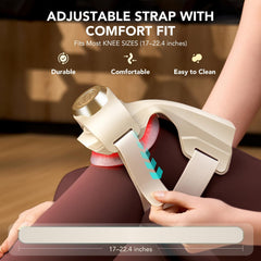 970 nm warming light delivers quick gentle heat to the knee