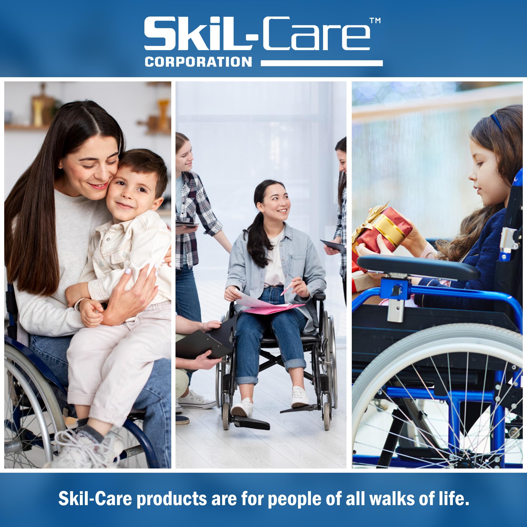 Skil-Care Heels-Off cushion cover closeup demonstrates wipe-clean, fluid-resistant surface.
