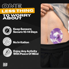 Skin Grip patch stretches four ways for seamless, comfortable fit
