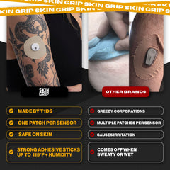 Barrier solution prep with Skin Tac before applying Skin Grip patch