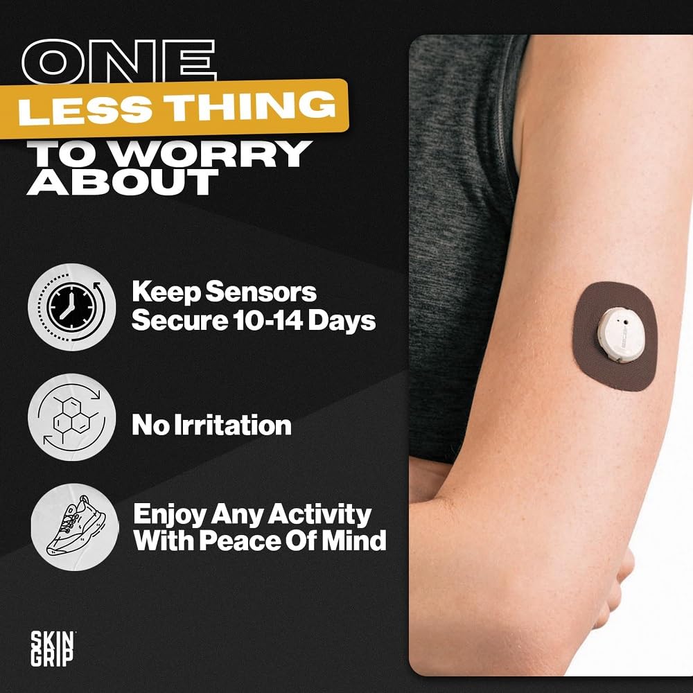 Skin Grip breathable medical-grade adhesive reduces irritation and supports long wear