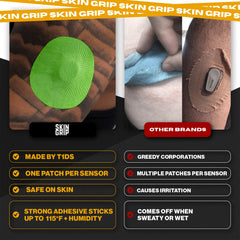 Skin Grip breathable skin-friendly patch minimizes irritation for extended wear