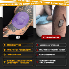 Skin Grip hypoallergenic, latex-free materials reduce irritation for sensitive skin.