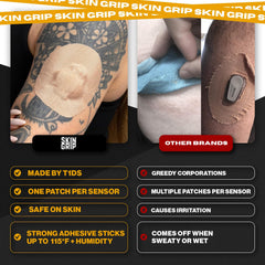 Skin Grip CGM Patch Lab-Quality: built with premium materials for long-lasting wear.