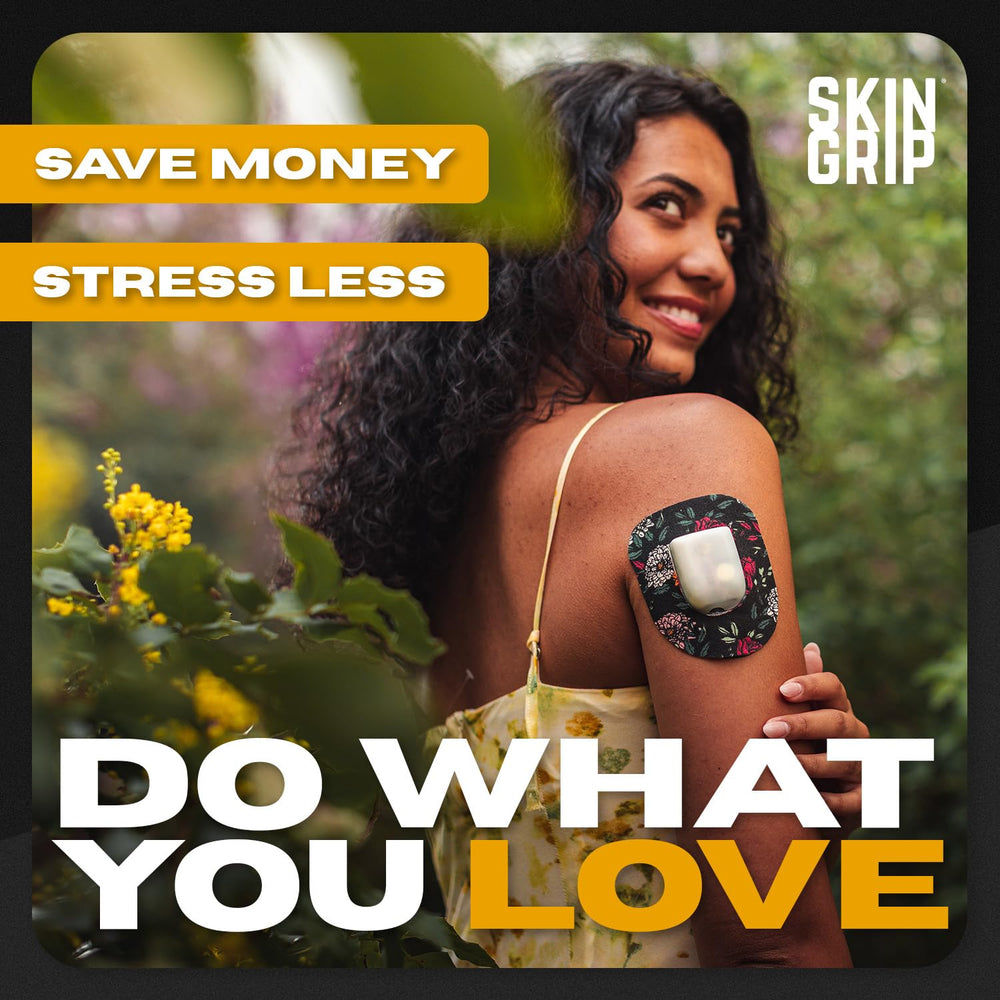 10-pack floral Skin Grip patches ready for daily use.