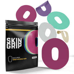 Skin Grip Dexcom G6 patch gemstones pack on skin for secure, long-lasting wear.