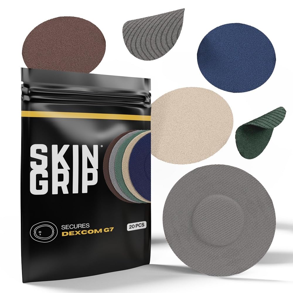 Skin Grip Dexcom G7 patch adhesive securely grips the sensor during daily activities.