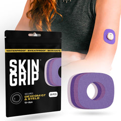 Skin Grip Dexcom G7 patch adhesive keeps the CGM sensor securely in place.