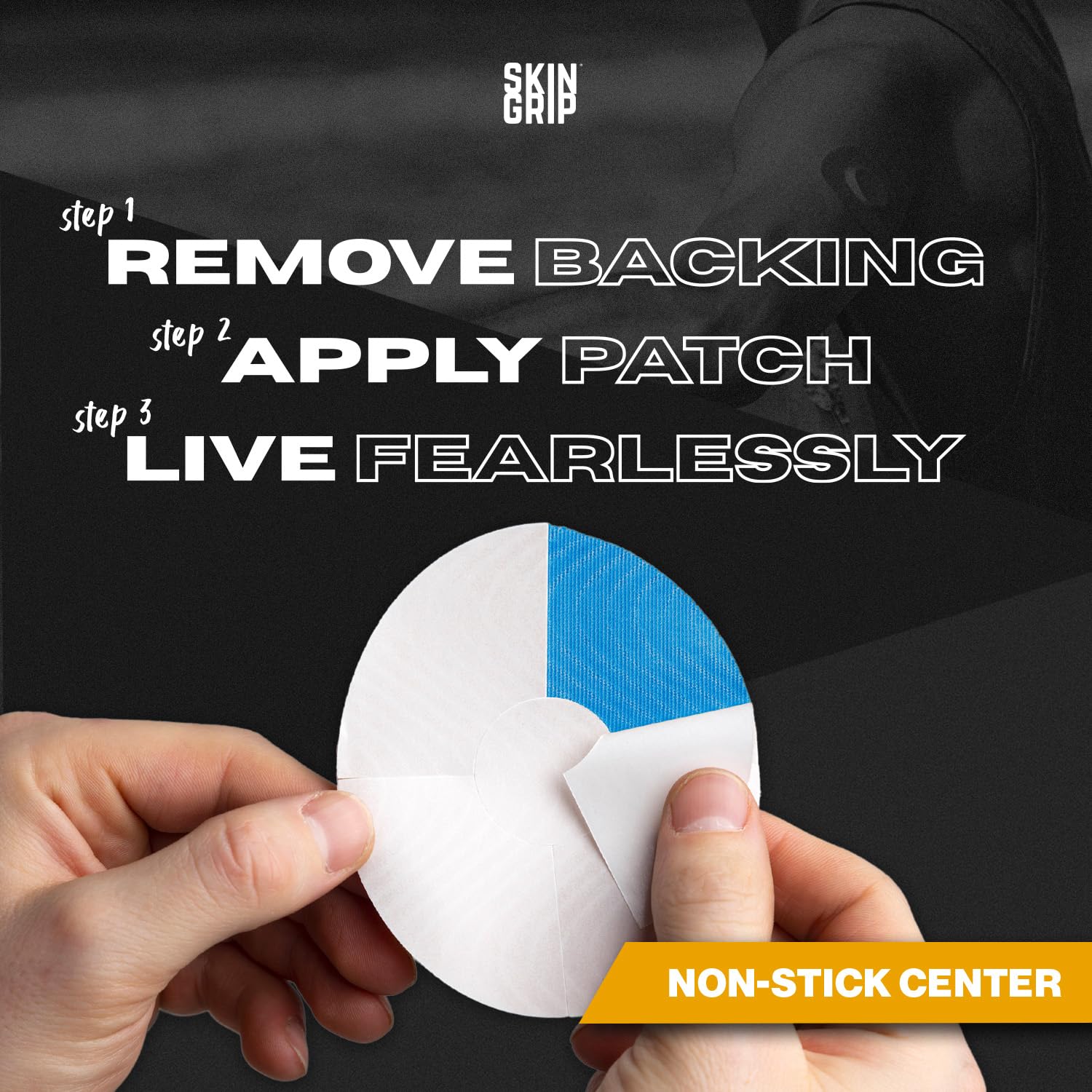 Easy 5-part patch application before bed for better adhesion