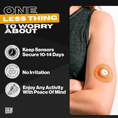 Skin Grip four-way stretch patch simplifies application for a snug, comfortable fit.