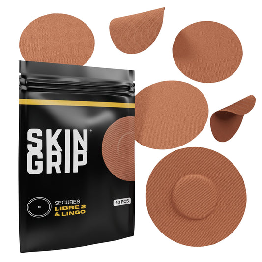 Skin Grip Freestyle Libre 2 sensor cover closeup showing secure fit and extended wear