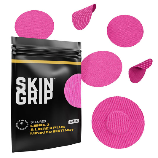 Skin Grip Freestyle Libre 3 pink patch packaging for quick use