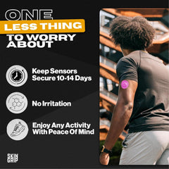 Waterproof and sweatproof design for active days with Skin Grip patch