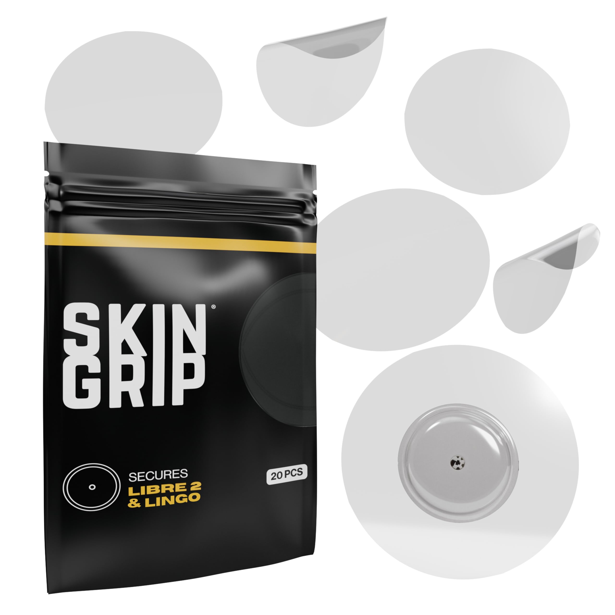Skin Grip Freestyle Libre sensor patch waterproof, keeps CGM secure during showers.