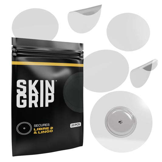 Skin Grip Freestyle Libre sensor patch waterproof, keeps CGM secure during showers.
