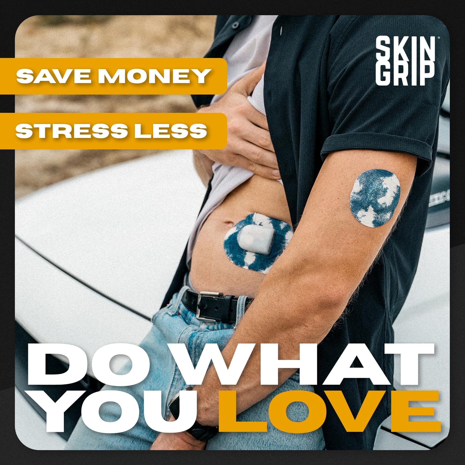 10-pack Skin Grip Omnipod patches ready for ongoing coverage