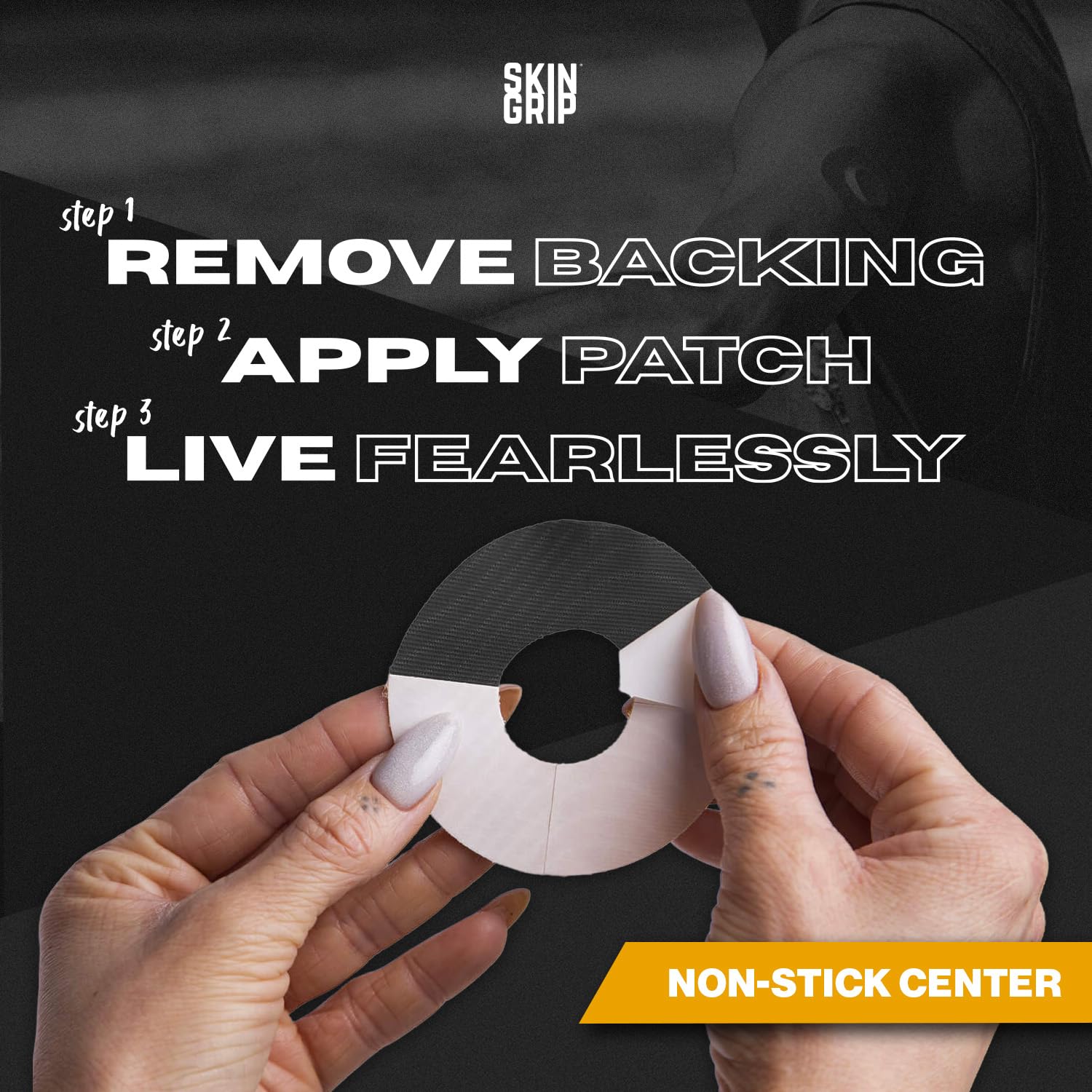 Skin Grip closeup of medical grade adhesive patch