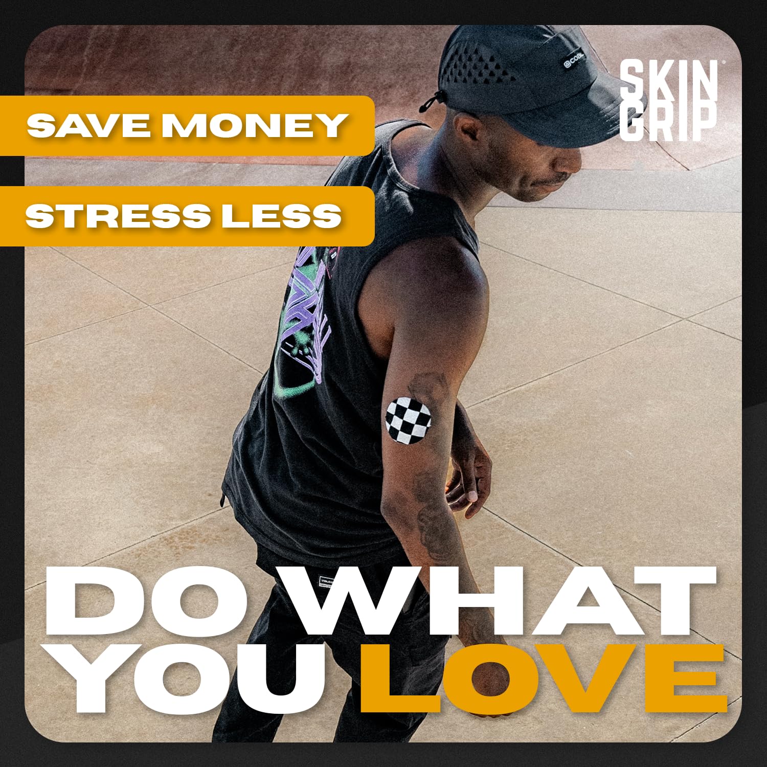 Skin Grip sensor-application step helps secure sensor with confidence.