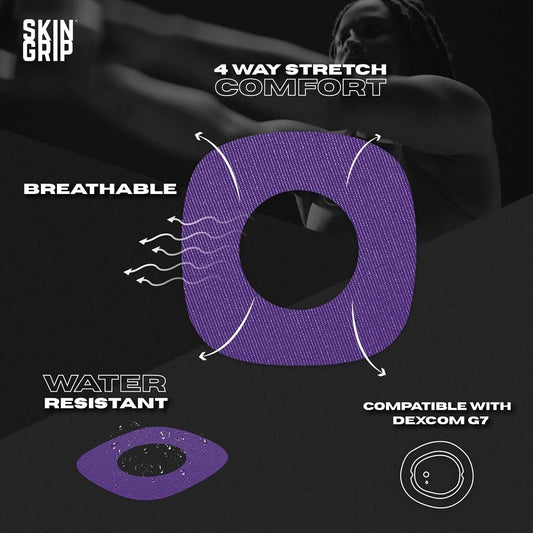 Skin Grip Stelo CGM patch compatibility provides reliable fit for continuous monitoring.