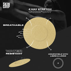 Skin Grip waterproof adhesive keeps your CGM secure through showers and swims