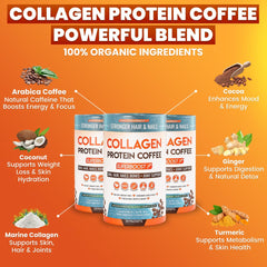 Skinny Coffee SuperBoost collagen powder bag packaging signals trusted safety and purity.