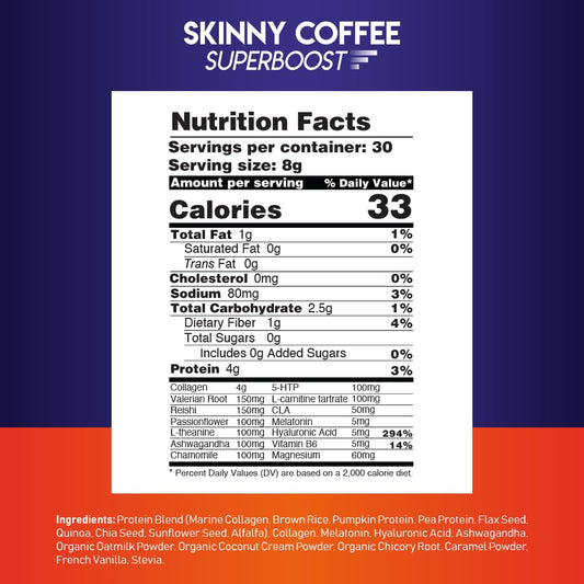 Night Collagen Burn tub showing serving size and product
