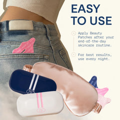 The Skinny Confidential navy blue tin packaging for beauty patches