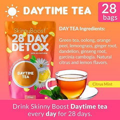 SkinnyBoost evening tea bags with lemon honey flavor