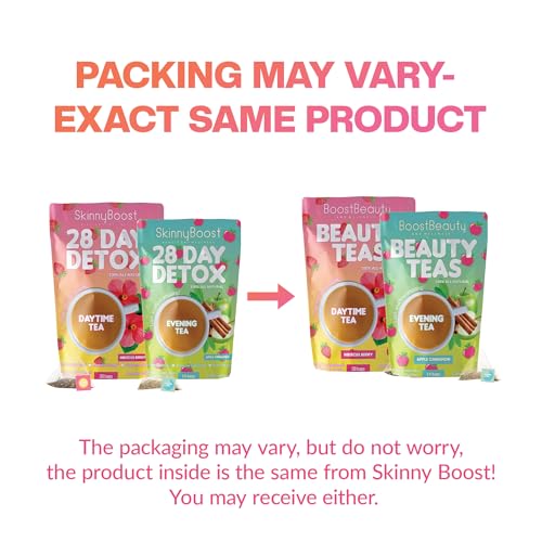 SkinnyBoost Detox Tea Kit packaging box for a 28-day routine