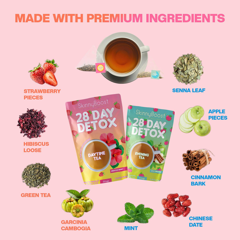 SkinnyBoost Green tea leaves close-up highlighting premium ingredients