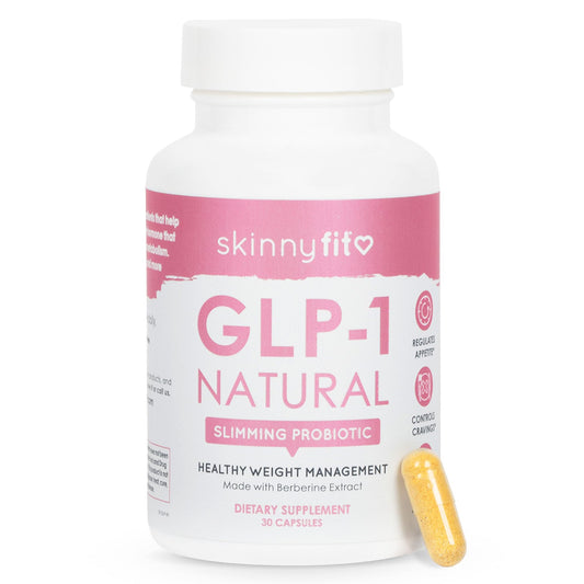 SkinnyFit GLP-1 Natural bottle pour for convenient daily appetite control.