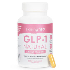 SkinnyFit GLP-1 Natural bottle pour for convenient daily appetite control.