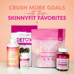 SkinnyFit Super Youth Collagen shaker-ready for on-the-go routines.