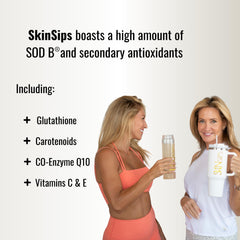 SkinSips mango drink dispense highlighting convenient on-the-go hydration and flavor.
