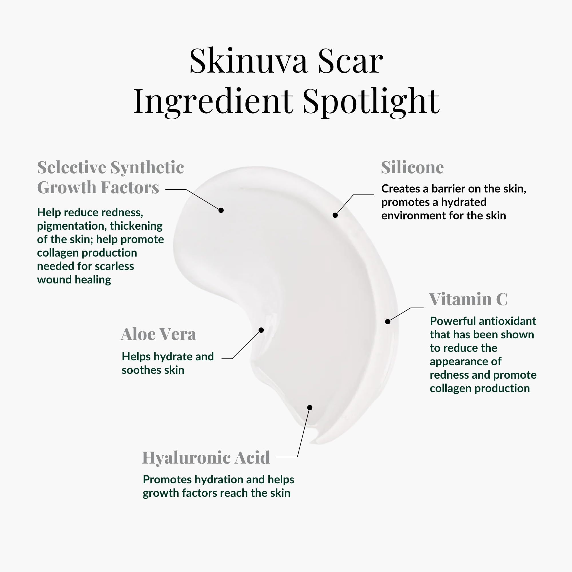 Applying Skinuva on a scar area to demonstrate daily usage